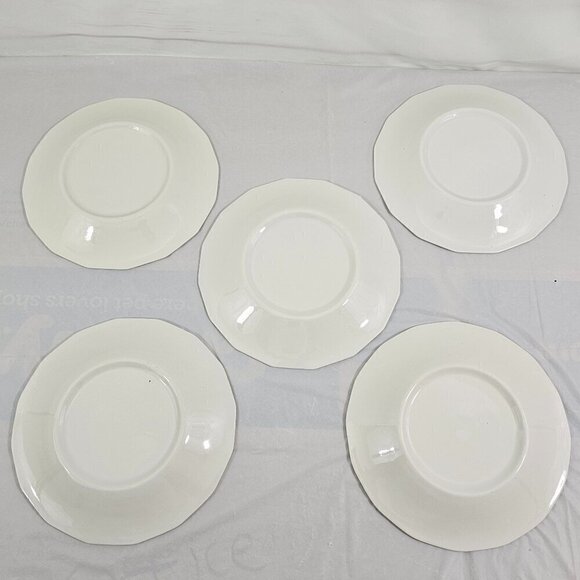 Homer Laughlin USA Bayberry Floral Basket 7" Salad Luncheon Plates - Set of 5 - Picture 10 of 16